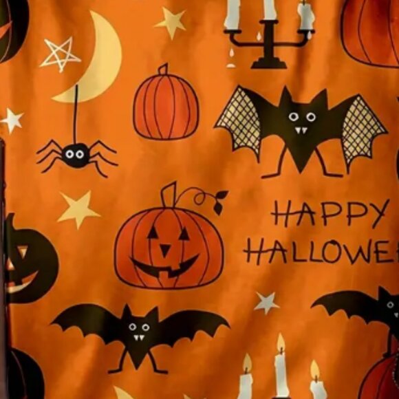 New Orange Halloween Print Women’s T-Shirt Festive Short Sleeve Top Size: XL - Picture 4 of 5